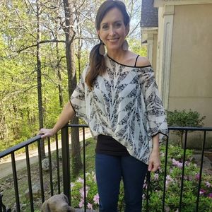 BISOU BISOU Sheer Off-Shoulders/On-Shoulders Top